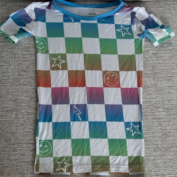 Little Sleepies Multicolor Checkered Kids Pajama Set - Picture 2 of 4